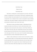 WK3Assgn .docx     Child Welfare/ Abuse  Walden University   Child Welfare/ Abuse   Child welfare is something that is extremely important for social worker. Child warfare and abuse is an important part of a social workers job. Child warfare is something 