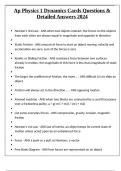 Ap Physics 1 Dynamics Cards Questions & Detailed Answers 2024