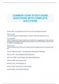 CCC COMMON CORE EXAM STUDY GUIDE QUESTIONS WITH COMPLETE SOLUTIONS