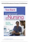 TESTBANKFOR Fundamentals of   Nursing by TAYLOR   (9thEdition)