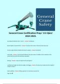 General Crane Certification Prep/ 113 Q&A/ 2024-2025.  