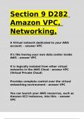 ction 9 D282 Amazon VPC, Networking,