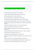 The Great Gatsby FINAL EXAM Questions and Answers