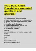 WGU D282 Cloud Foundations exams(48 questions and answers)