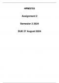 HRM3703 Assignment 2 Due 27 August 2024