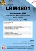 LRM4801 Assignment 6 COMPLETE ANSWERS) 2024 - DUE 26 August 2024 