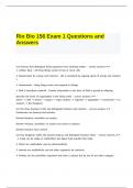 Rio Bio 156 Exam 1 Questions and Answers.