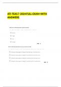 ATI TEAS 7 2024 FULL  Versions  - Exam Questions & Correct Answers.