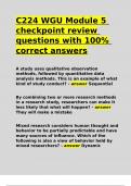 C224 WGU Module 5 checkpoint review questions with 100- correct answers.