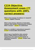 C224 Objective Assessment exam (77 questions with 100- correct answers)