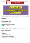 Study Bundle for ATLS 10th Edition Post Test (2024 / 2025) 100% Guarantee Pass (COMPLETE PACKAGE)