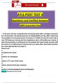 ATLS 10th Edition Post Test 4 Questions and Verified Answers (2024 / 2025) 100% Guarantee Pass