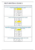 MGT 420 FINAL EXAM 1 & 2 BUNDLE | 100% CORRECT