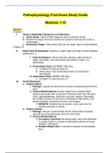 NUR 2063 - Pathophysiology Final Exam Study Guide - Modules 1-10 .