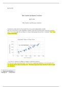 DATA Week 5.docx  DATA 565  Data Analysis and Business Analytics  DATA 565  Data Analysis and Business Analytics  Construct a scatter plot in Excel with  FloorArea  as the independent variable and  AssessmentValue  as the dependent variable. Insert the bi