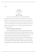 Code of Ethics week 4.docx    CJS/211  Title of Paper  University of Phoenix  CJS/211  Ethics of Correction  Corrections is a large, wide-reaching aspect of criminal justice that includes incarceration, probation, and parole. When it come to the incarcera