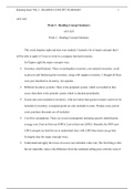 Week 2 paper.docx  ACC/422  Week 2 - Reading Concept Summary   ACC/422  Week 2 - Reading Concept Summary   This week chapters eight and nine were studied. I learned a lot of major concepts that I will be able to apply if I were to work in a company that h