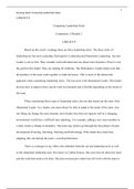 LDRCB535.Comp 2. Module3.docx  LDRCB/535  Comparing Leadership Styles  Competency 2/Module 3  LDRCB/535  Based on this week s readings there are three leadership styles. The three styles of leadership are Servant Leadership, Participative Leadership and S