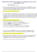 Week 5 Normal Distribution Questions. BEST ANSWERED CORRECT 100 OF 100%