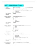 NSG 6340 Final Exam 2 | GRADED A