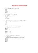 BIO C784/L121 Cumulative Review