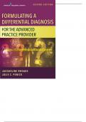 FORMULATING A DIFFERENTIAL DIAGNOSIS FOR THE ADVANCED PRACTICE PROVIDER Second Edition Jacqueline Rhoads | All Chapters Questions with Answers and Rationales 100% Pass | Graded A+