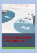 PRN 1409 EXAM 1 SCORED A+