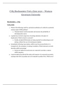 C785 Biochemistry Unit 4 Quiz 2020 | Biochemistry Unit 4 Quiz_Graded A 