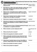 GEORGE BROWN COLLEGE - ELECTROMECHANICAL TECHNICIAN CLASS - MODULE 2 QUESTIONS WITH 100% CORRECT ANSWERS!!