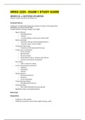 NRSG 2220 - Interventions Exam 1 Study Guide.