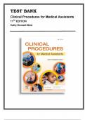 Test Bank For Clinical Procedures for Medical Assistants, 11th Edition, Kathy Bonewit-West,9780323758581