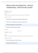 NSG5003 Week 5 |NSG 5003  Module 5 knowledge check – Advanced Pathophysiology – South University (A grade)