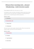 NSG5003 Week 7 | NSG 5003 Module 7 knowledge check – Advanced Pathophysiology – South University (A grade)