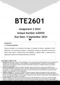 BTE2601 Assignment 4 (ANSWERS) 2024 - DISTINCTION GUARANTEED