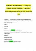 Introduction to FBLA Exam | 311 Questions and Correct Answers | Latest Update 2024/2025 | Graded A+