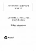 Discrete Mathematics 8th Edition by Richard Johnsonbaugh SOLUTION