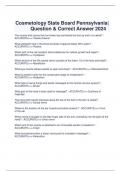 Cosmetology State Board Pennsylvania|   Question & Correct Answer 2024