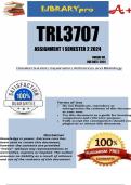 TRL3707 Assignment 1 (COMPLETE ANSWERS) Semester 2 2024