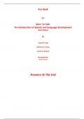 Test Bank For Born to Talk An Introduction to Speech and Language Development 6th Edition By Lloyd Hulit Kathleen Fahey Merle Howard (All Chapters, 100% Original Verified, A+ Grade) 