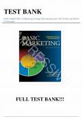 Test  Bank - for BASIC MARKETING A Marketing Strategy Planning Approach 19th Edition by William D. Perreault, All Chapters | Complete Guide A+