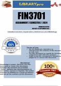 FIN3701 Assignment 2 Full Solutions Semester 2 2024 (232193) - DUE 16 September 2024