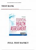 Test Bank - for Essential Health Assessment Second Edition by Janice Thompson, All Chapters | Complete Guide A+