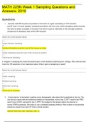 MATH 225N Week 1 Questions and Answers: 2019/ 100% CORRECT SOLUTIONS | GRADE A