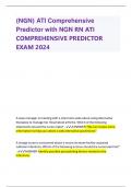 (NGN) ATI Comprehensive Predictor with NGN RN ATI COMPREHENSIVE PREDICTOR EXAM 2024