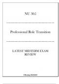 (HU) NSG 305 - Professional Role Transition - Latest Midterm Exam Review 20242025