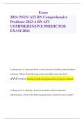 Exam 2024 (NGN) ATI RN Comprehensive Predictor 2023 A RN ATI COMPREHENSIVE PREDICTOR EXAM 2024