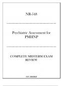 (CU) NR-548 Psychiatric Assessment for PMHNP Complete Midterm Exam Review 2024-2025.