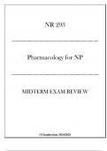 (CU) NR 293 Pharmacology for NP Midterm Exam Review 2024-2025