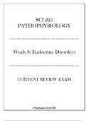 (Nightingale) SCI 225 Pathophysiology - Week 8 Endocrine Disorders - Content Review Exam