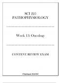 (Nightingale) SCI 225 Pathophysiology - Week 13 Oncology - Content Review Exam 20242025